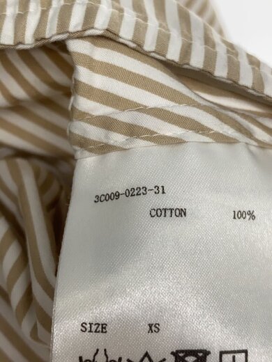 商品画像：クロップドシャツ/長袖シャツ/XS/コットン/BEG/ストライプ/3C009-0223-31 4