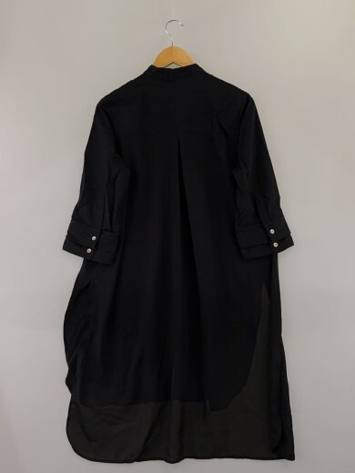 商品画像：ロングシャツ/長袖シャツ/1/レーヨン/BLK/無地/454006-787S// 2