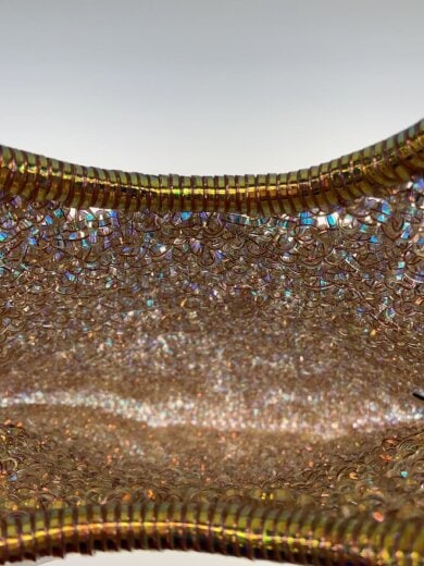商品画像：ワイヤーバッグ/チャーム部分ラインストーン欠け/トートバッグ/--/GLD/無地// 5