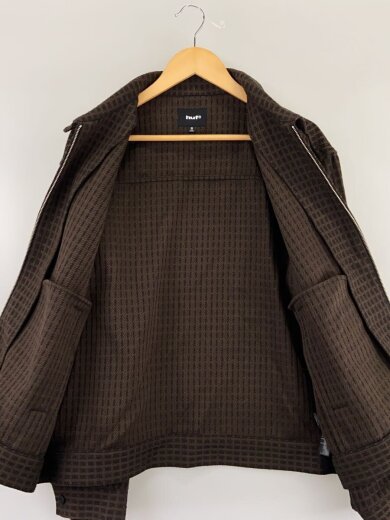 商品画像：WAFFLE WEAVING ZIP SHIRT JACKET/ブルゾン/M/ポリエステル/ブラウン// 3