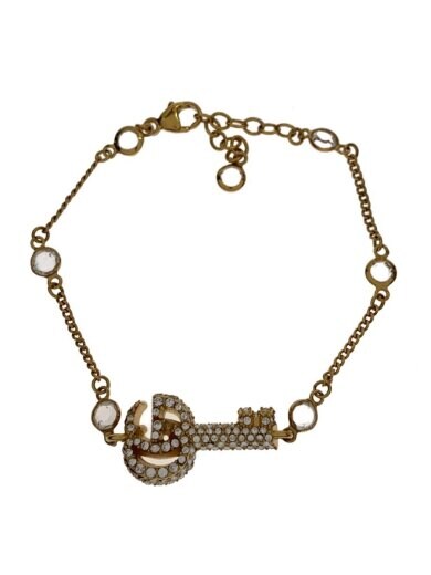 商品画像：クリスタルダブルGキーブレスブレスレット/SILVER/GLD/レディース/645623// 1