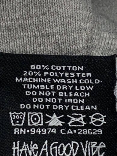 商品画像：ジップパーカー/L/コットン/GRY/ヨゴレ有 4