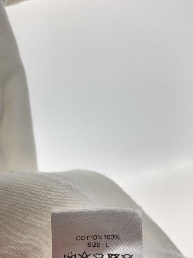 商品画像：Tシャツ/L/コットン/WHT/無地 4