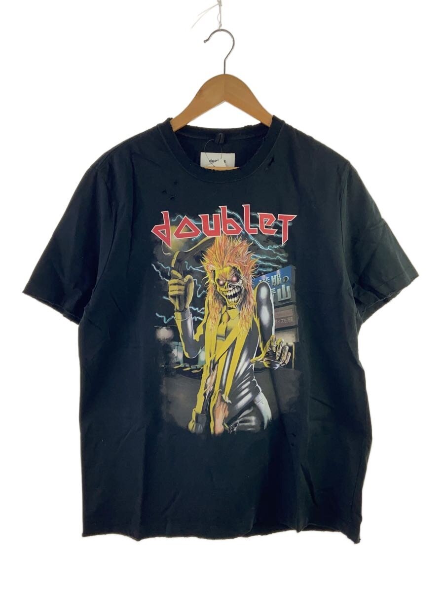 doublet / Tシャツ/M/コットン/BLK/プリント/22SS73CS226