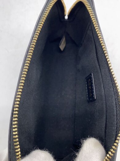 商品画像：ポーチ/レザー/BLK/無地 6