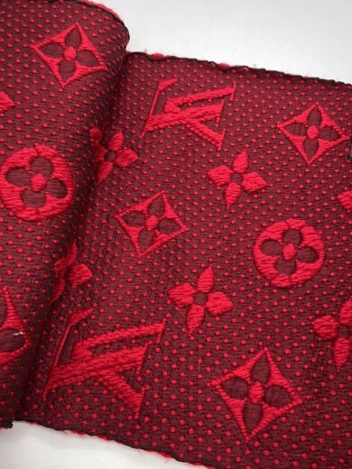 商品画像：エシャルプ・ロゴマニア_モノグラム/ウール/RED/レディース 4