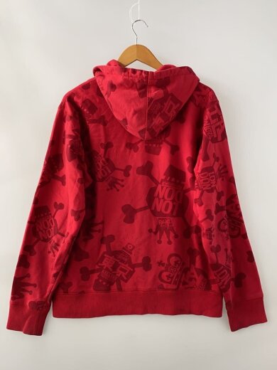 商品画像：ジップパーカー/L/コットン/RED/総柄// 2