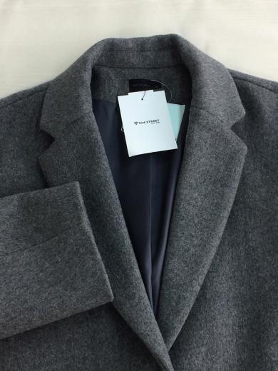 画像：A part by(apart by lowrys)チェスターコート/L/ウール/GRY/無地/アパートバイローリーズ5