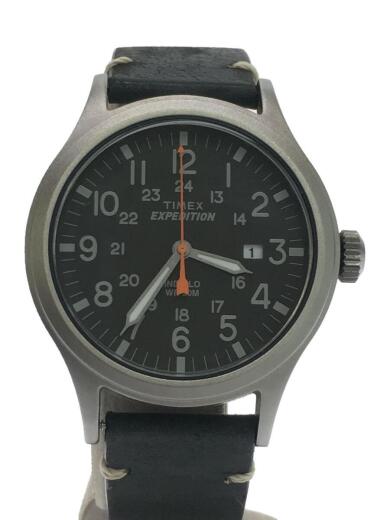 画像：TIMEXクォーツ腕時計/アナログ/レザー/ブラック/TW4B01900/EXPEDITION SCOUT1