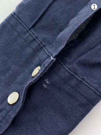 商品画像：Wrangler/ウエスタンシャツ/長袖シャツ/M/ネイビー/ネイティブ柄 5