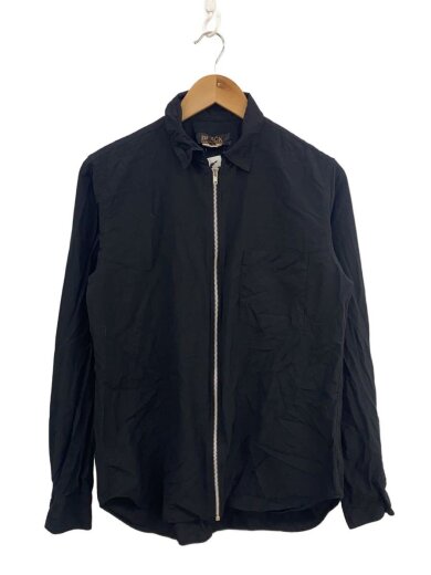 商品画像：長袖ファスナーシャツ/S/ポリエステル/ブラック/1N-B003// 1