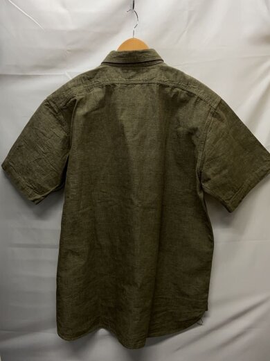 商品画像：刺繍シャンブレー半袖シャツ/44/コットン/KHK/5723 2