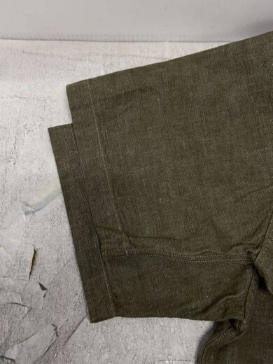 商品画像：刺繍シャンブレー半袖シャツ/44/コットン/KHK/5723 6