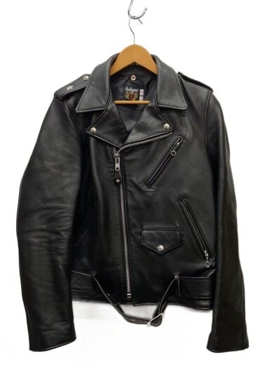 商品画像：ダブルライダースジャケット/38/レザー/BLK/7646 1