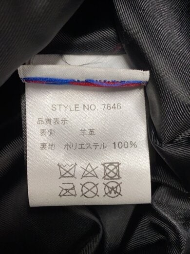 商品画像：ダブルライダースジャケット/38/レザー/BLK/7646 4