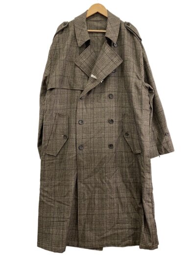 商品画像：22AW/OVERSIZED TRENCH COAT/トレンチコート/M/ウール/チェック/ST.404-2 1