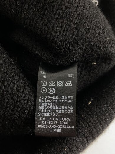 商品画像：ニットキャップ/FREE/ウール/ブラック/メンズ 5