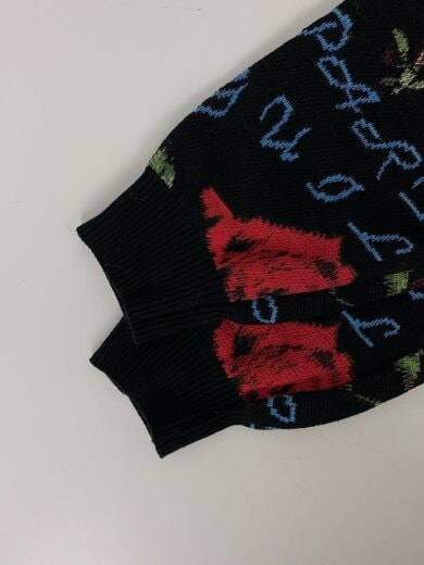 商品画像：22AW/ROSE JACQUARD SWEATER/XL/コットン/ブラック 5