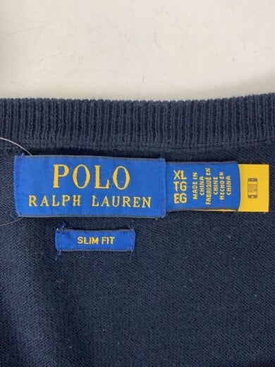 商品画像：ニット・セーター(薄手)/XL/コットン/ネイビー 3