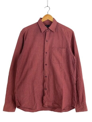 商品画像：長袖シャツ/レッド/チェック 1