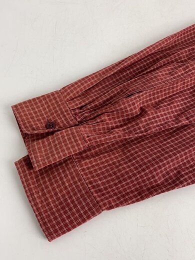 商品画像：長袖シャツ/レッド/チェック 4
