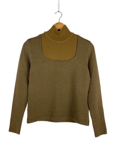 商品画像：ニット・セーター(薄手)/M/ウール/カーキ/966-57329 1