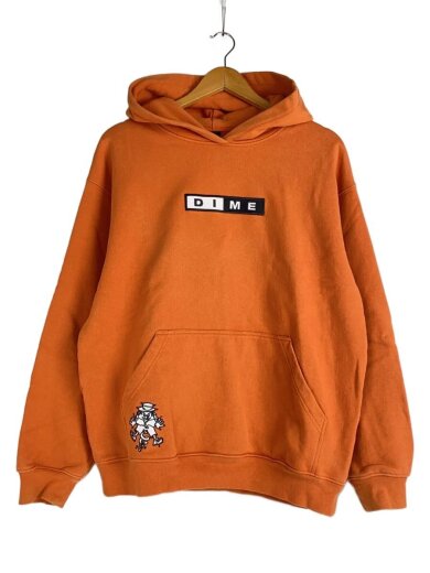 商品画像：パーカー/M/コットン/オレンジ/ボックスロゴ刺繍 1