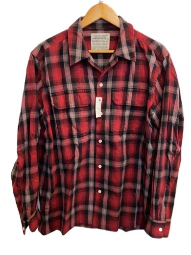 商品画像：長袖シャツ/XL/コットン/RED/チェック// 1