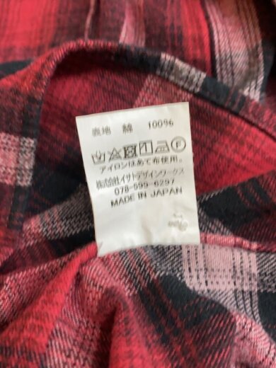 商品画像：長袖シャツ/XL/コットン/RED/チェック// 4
