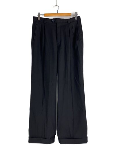 商品画像：giorgio ferraro/2タックワイドスラックスパンツ/34/ポリエステル/ブラック// 1