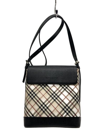 商品画像：ショルダーバッグ/牛革/ブラック/チェック 1