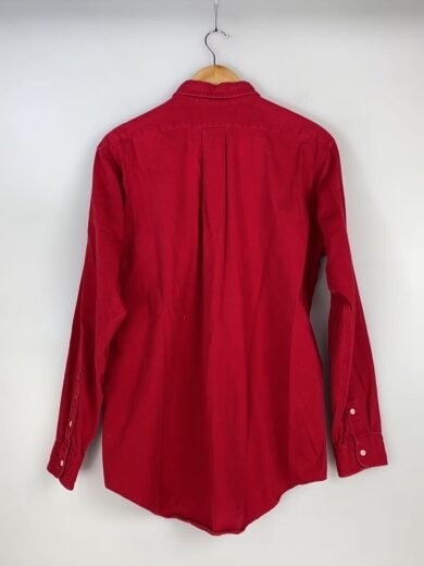 商品画像：長袖シャツ/XL/コットン/レッド/80s/ポロベア/USA製// 2