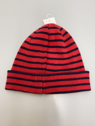 商品画像：ニットキャップ/--/コットン/RED/ボーダー/メンズ 2