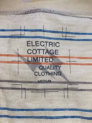 商品画像：Tシャツ/M/コットン/CRM/ボーダー 3