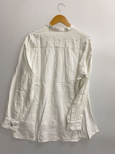 商品画像：長袖シャツ/1/リネン/WHT/無地/FHSH-0099// 2