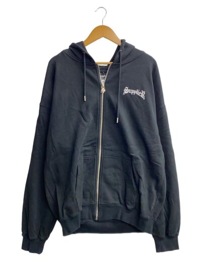 商品画像：ジップパーカー/XL/コットン/BLK 1