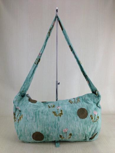 画像：mina perhonendandelion/ショルダーバッグ/コットン/GRN/総柄/rs96031