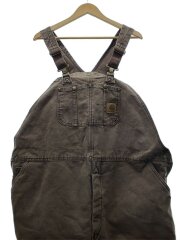 キルティングダックオーバーオール/ダック/50/コットン/BRW