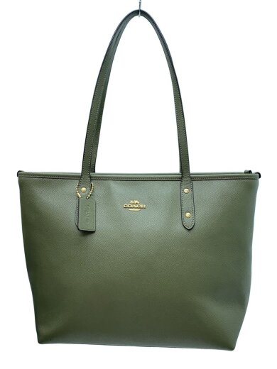 画像：COACHトートバッグ/レザー/KHK/F588461