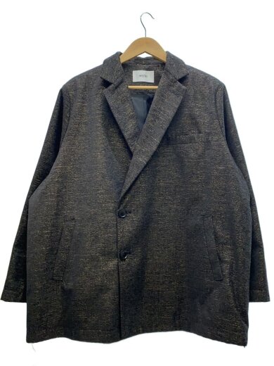 商品画像：ジャガードセミダブルテーラードジャケット /2/ポリエステル/BLK/SEMFI0123001 1