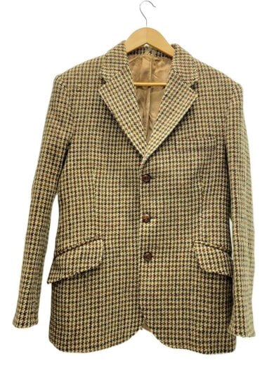 商品画像：Gurtex/HARRIS TWEED/3Bツイードジャケット/40/イングランド製/クルミボタン 1