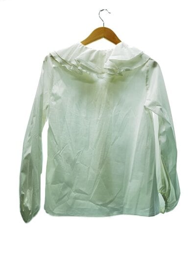 商品画像：コットンナイロン ラッフルプルオーバーブラウス/36/コットン/WHT/フリル/64-11-0926-002 2