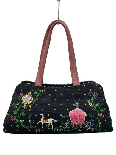 商品画像：トートバッグ/コットン/BLK/総柄 1