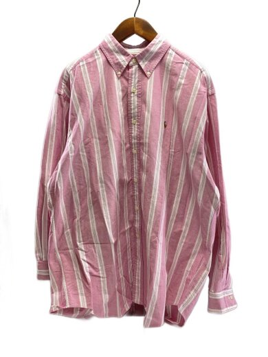 商品画像：長袖シャツ/L/コットン/PNK/チェック 1