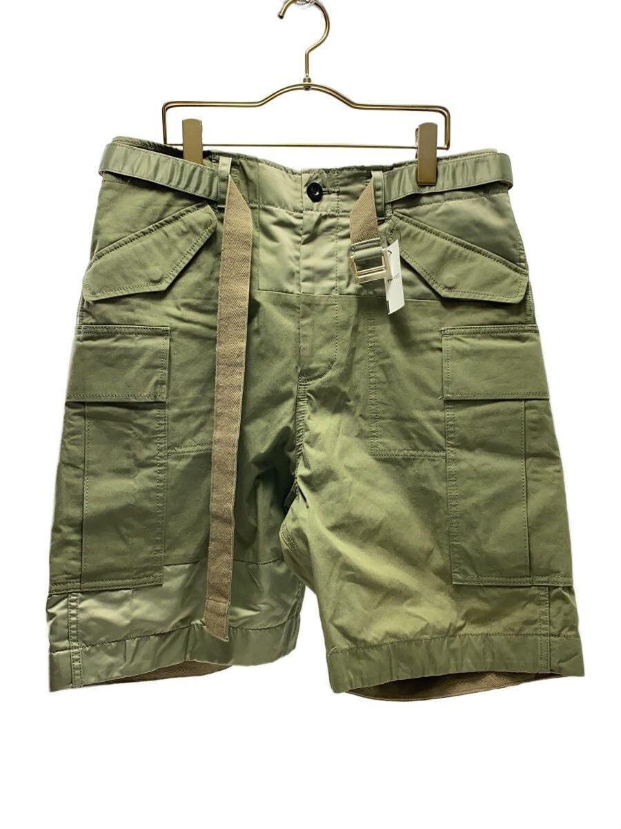 sacai / ショートパンツ/2/コットン/KHK/21-02506M