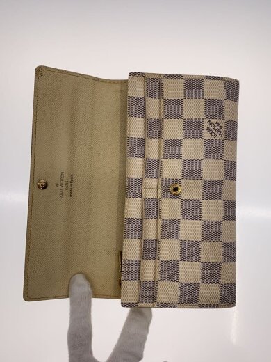 商品画像：1)ポルト・フォイユ・サラ_ダミエ・アズール/PVC/WHT/レディース 4