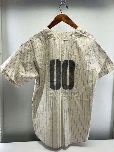 商品画像：ベースボールシャツ/半袖シャツ/3/コットン/BEG/ストライプ/FAF22SS-020 2