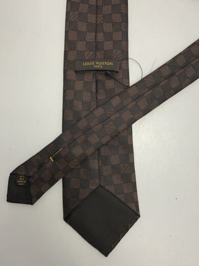 商品画像：ダミエ柄/ネクタイ/シルク/BRW/総柄/メンズ 2
