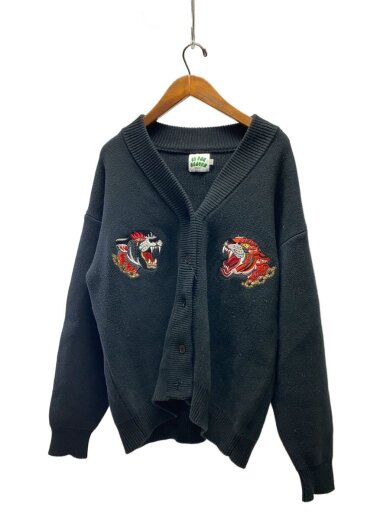 商品画像：カーディガン(厚手)/L/コットン/ブラック 1