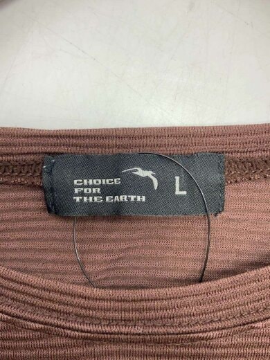 商品画像：長袖Tシャツ/L/ポリエステル/ブラウン/ボーダー 3